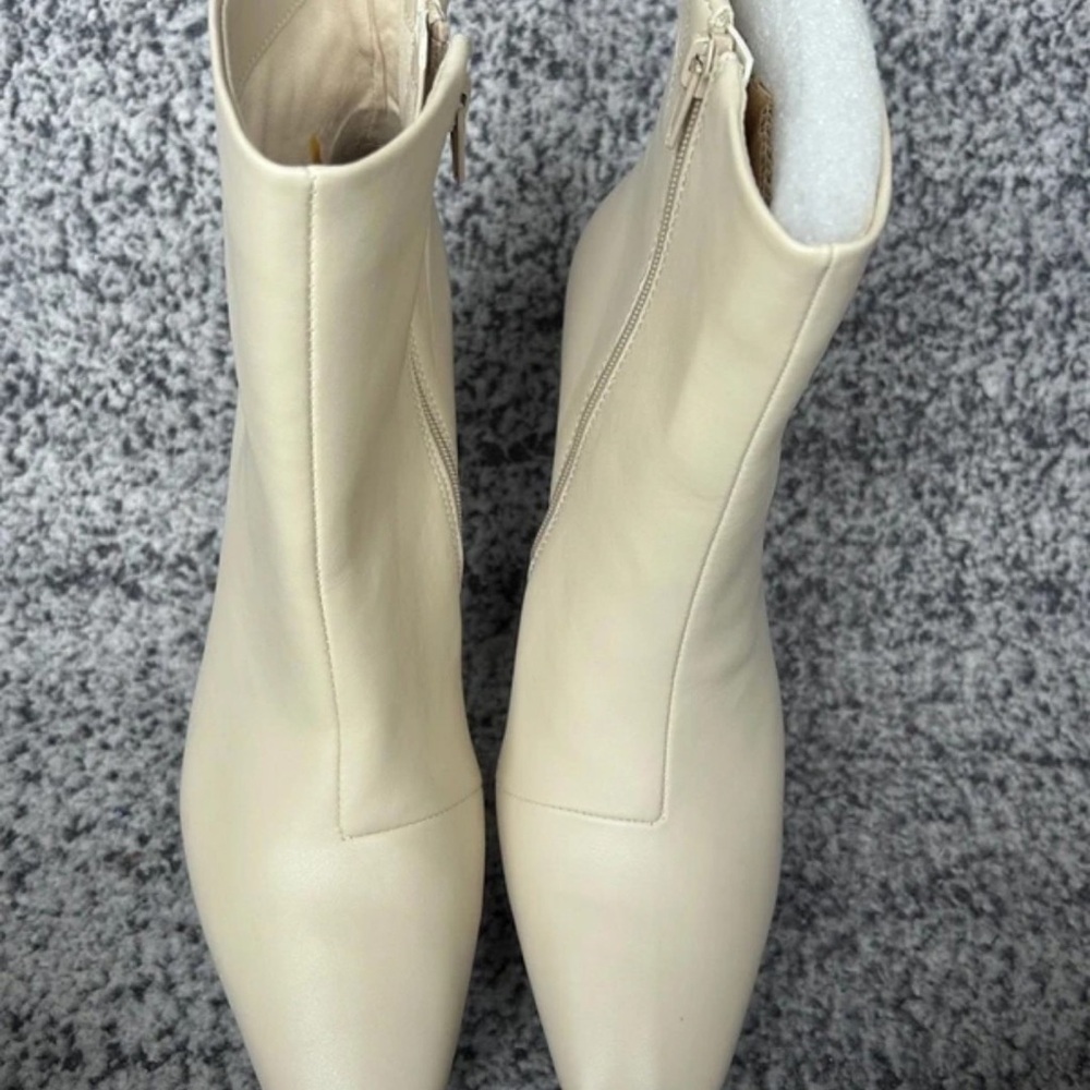 Alfani Cream Pointed Toe Ankle Boots